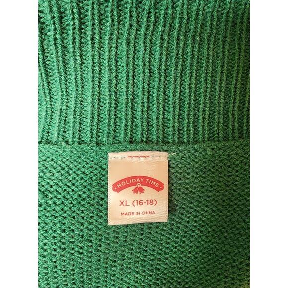 Mrs. Claus Christmas New Sweater Dress XL 16/18 Leopard Print Knit Cold Shoulder - Picture 8 of 8